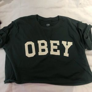 obey cropped tee